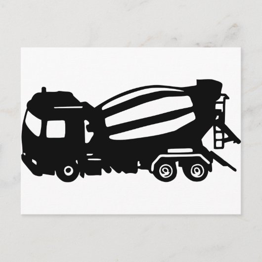Carte Postale camion de mixeur (Devant)