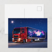 Carte postale Camion de Noël (Devant / Derrière)