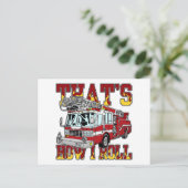 Carte Postale Camion de pompier How I Roll (Debout devant)