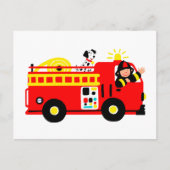 Carte Postale Camion de pompiers (Devant)