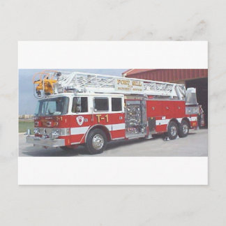 Carte Postale camion de pompiers