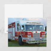 Carte Postale camion de pompiers du comté de st lucie camion d'i (Devant / Derrière)