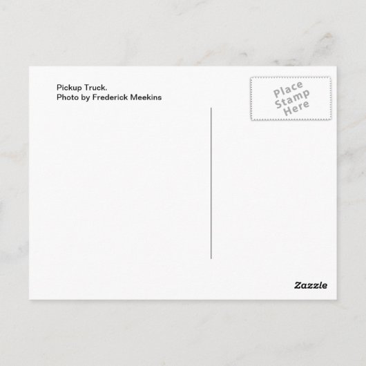 Carte Postale Camion de ramassage (Dos)