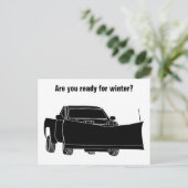 Carte Postale Camion de ramassage à neige avec chaudière à neige (Debout devant)