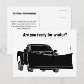 Carte Postale Camion de ramassage à neige avec chaudière à neige (Devant / Derrière)