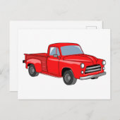 Carte Postale Camion de ramassage classique (Devant / Derrière)