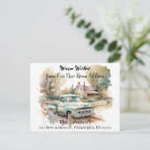 Carte Postale Camion de ramassage Nous avons déplacé une nouvell (Debout devant)