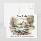 Carte Postale Camion de ramassage Nous avons déplacé une nouvell (Devant / Derrière)