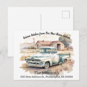 Carte Postale Camion de ramassage Nous avons déplacé une nouvell (Devant / Derrière)