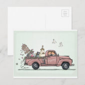 Carte Postale Camion de ramassage vintage (Devant / Derrière)