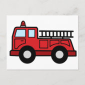 Carte Postale Camion de véhicule de secours de Firetruck de (Devant)