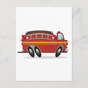 Carte Postale Camion d'incendie