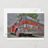 Carte Postale Camion d'incendie (Devant / Derrière)