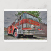 Carte Postale Camion d'incendie (Devant)
