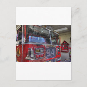 Carte Postale Camion d'incendie HDR