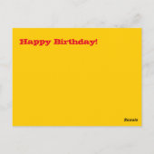 Carte Postale Camion d'incendie rouge sur mesure pour enfant 3e (Dos)