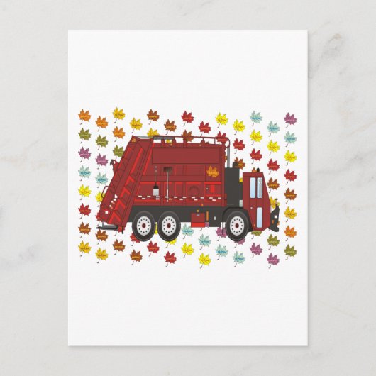 Carte Postale Camion d'ordures Septembre (Devant)