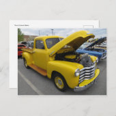 Carte Postale Camion jaune (Devant / Derrière)