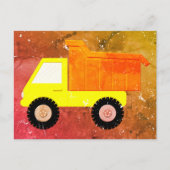 Carte Postale Camion Jaune Distressed (Devant)