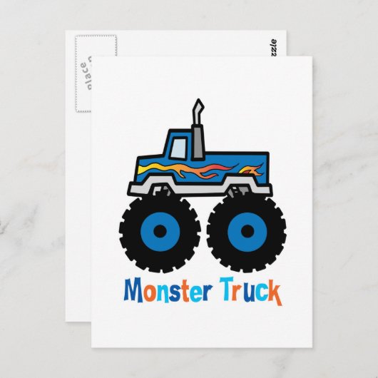 Carte Postale Camion Monster (Devant / Derrière)