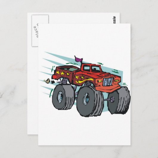 Carte Postale camion monstre (Devant / Derrière)