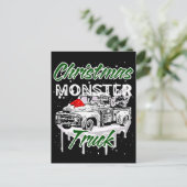 Carte Postale Camion Monstre de Noël Cool (Debout devant)