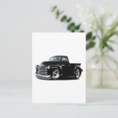 Carte Postale Camion Noir Chevy 1950-52 (Debout devant)