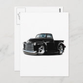 Carte Postale Camion Noir Chevy 1950-52 (Devant / Derrière)