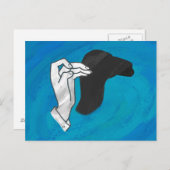 Carte Postale Camion Ombre Sur Bleu (Devant / Derrière)