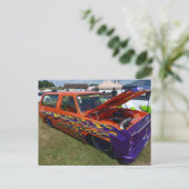 Carte Postale Camion Orange customisé (Debout devant)