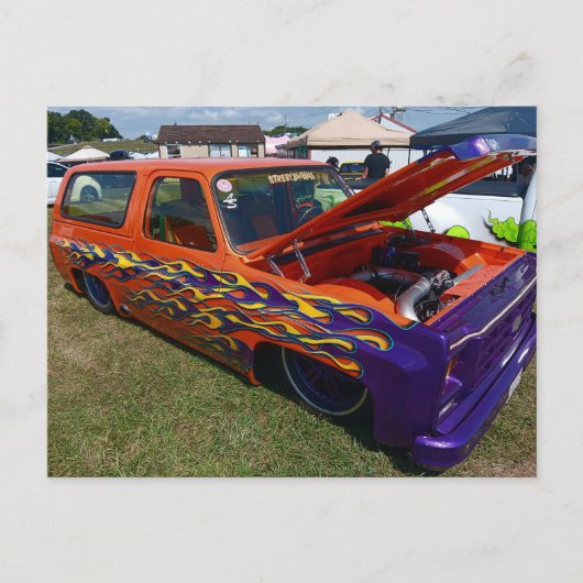 Carte Postale Camion Orange customisé (Devant)