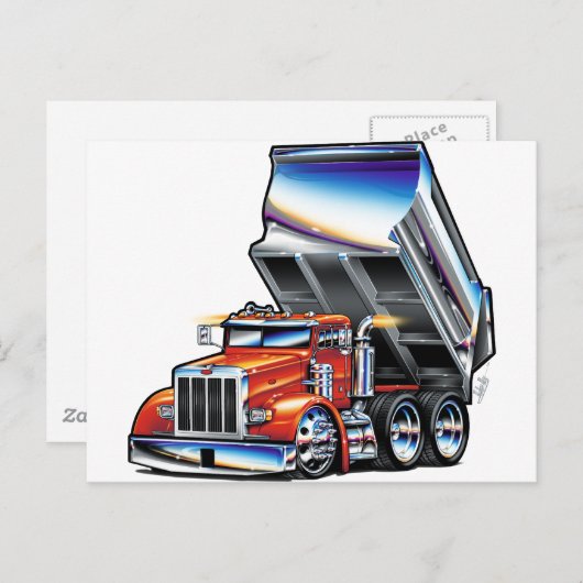 Carte Postale Camion-pompe Peterbilt 357 (Devant / Derrière)