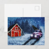 Carte Postale Camion Rouge Ancien (Devant / Derrière)