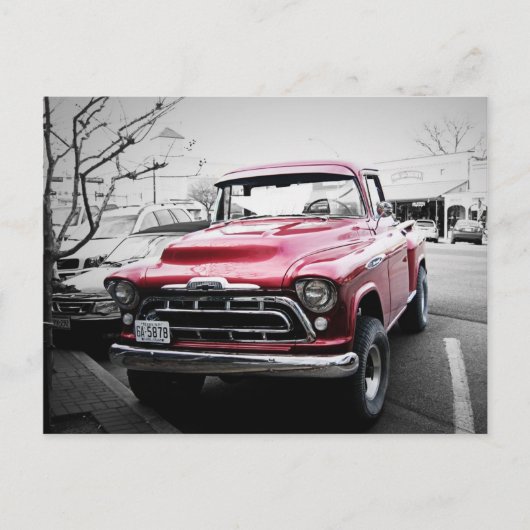 Carte Postale Camion rouge classique (Devant)