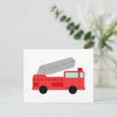 Carte Postale Camion rouge mou (Debout devant)