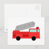 Carte Postale Camion rouge mou (Devant / Derrière)