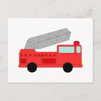 Carte Postale Camion rouge mou