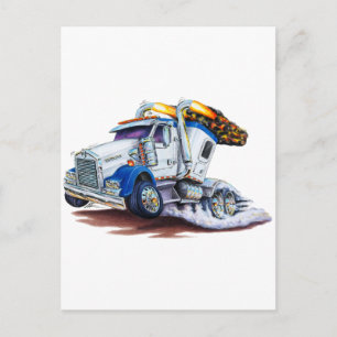 Carte Postale Camion semi-remorque avec sleepercab