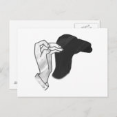 Carte Postale Camion Silhouette à la main (Devant / Derrière)