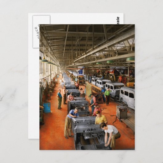 Carte Postale Camion - Usine - Certains assemblages requis 1942 (Devant / Derrière)