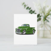 Carte Postale Camion vert Chevy 1950-52 (Debout devant)