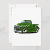 Carte Postale Camion vert Chevy 1950-52 (Devant / Derrière)