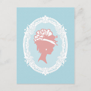 Carte Postale Camion Vintage bleu et rose