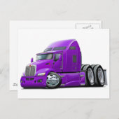 Carte Postale Camion Violet Kenworth 660 (Devant / Derrière)