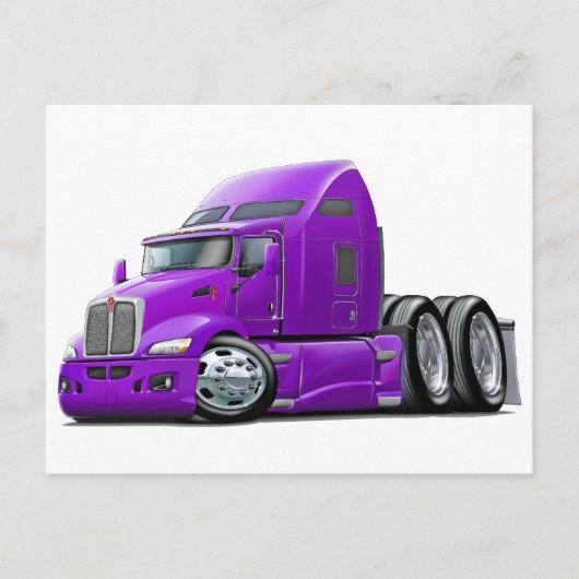 Carte Postale Camion Violet Kenworth 660 (Devant)