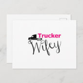 Carte Postale Camionnette Femme Camionneur Camionneur Camionneur (Devant / Derrière)