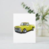 Carte Postale Camionnette jaune Chevy C10 1970-72 (Debout devant)