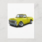 Carte Postale Camionnette jaune Chevy C10 1970-72 (Devant)