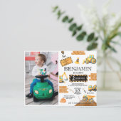 Carte Postale Camions de chantier pour l'anniversaire du 1er ann (Debout devant)