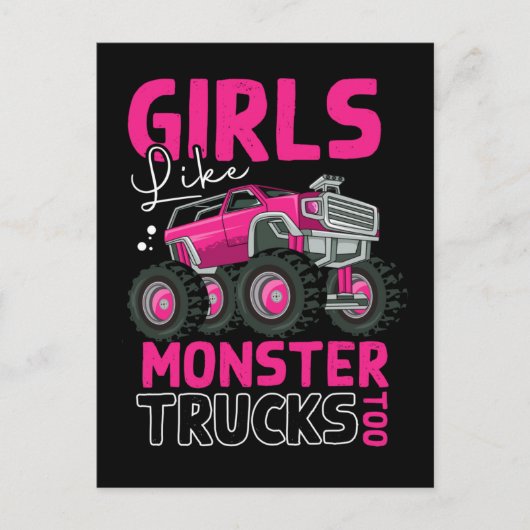 Carte Postale Camions Monstres Filles Camion Monstre Cool (Devant)